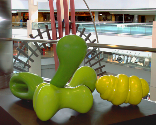 01 Splats 06-07 – Bulba, Bone and Bent Needle, Ferro-concrete/enamel paint. 9’ x 9’ x 3’. Terminal A, Denver Int'l Airport, Denver, CO, 2006-7 01 Splats 06-07 – Bulba, Bone and Bent Needle, Ferro-concrete/enamel paint. 9’ x 9’ x 3’. Terminal A, Denver Int'l Airport, Denver, CO, 2006-7
